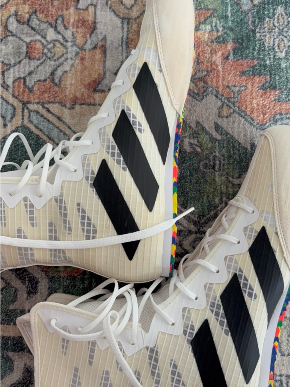 Adidas Boxing Shoes – White High-Top – Size 8 (Men’s) / 9.5 (Women’s) - Picture 3 of 6